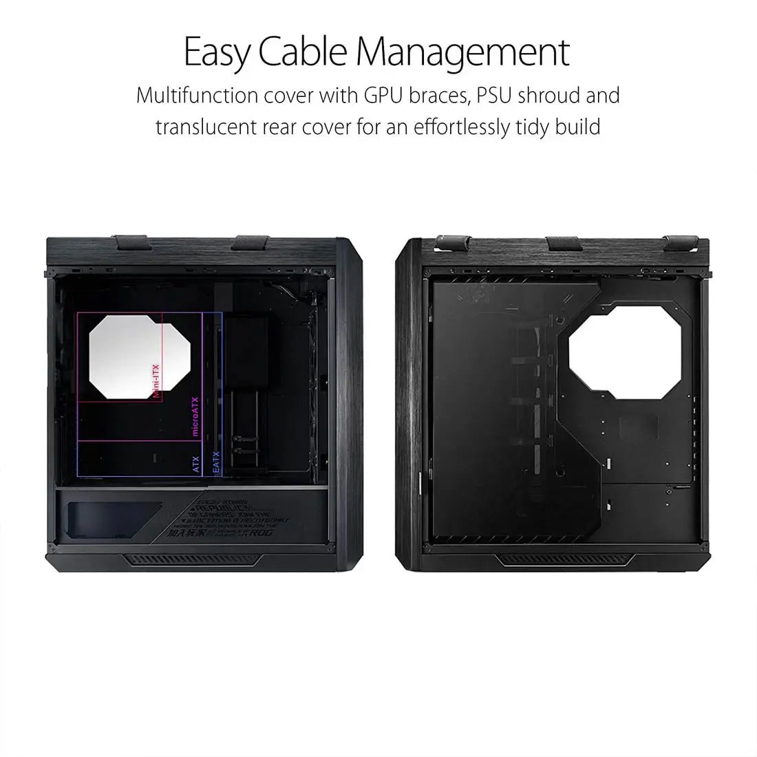 Asus ROG Strix Helios GX601 RGB Mid-Tower Cabinet with 4 Pre-Installed 140mm Fans and Gen 2 USB-C - Image 3