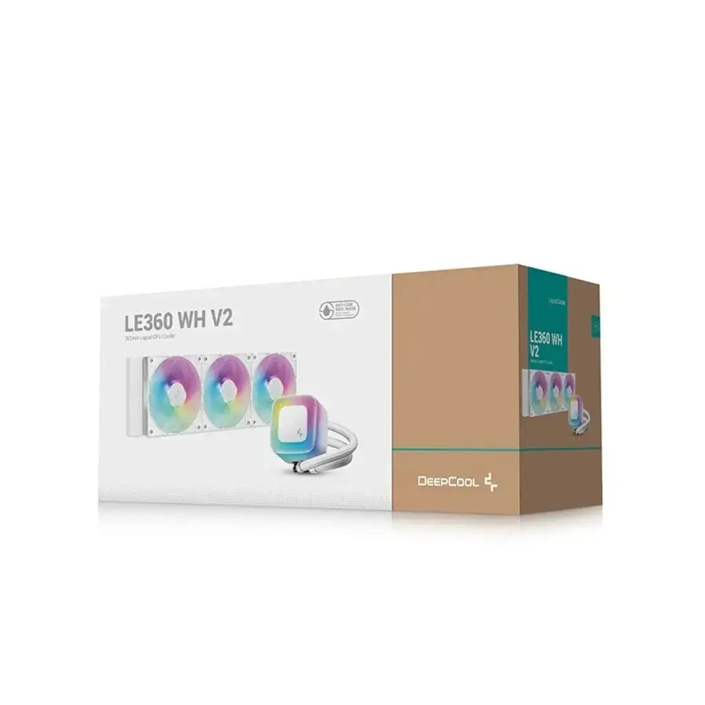 DeepCool LE360 V2 ARGB 360mm AIO CPU Liquid Cooler-White - Image 2