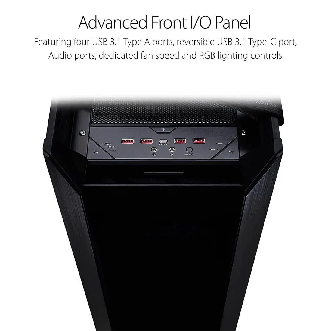 Asus ROG Strix Helios GX601 RGB Mid-Tower Cabinet with 4 Pre-Installed 140mm Fans and Gen 2 USB-C - Image 8