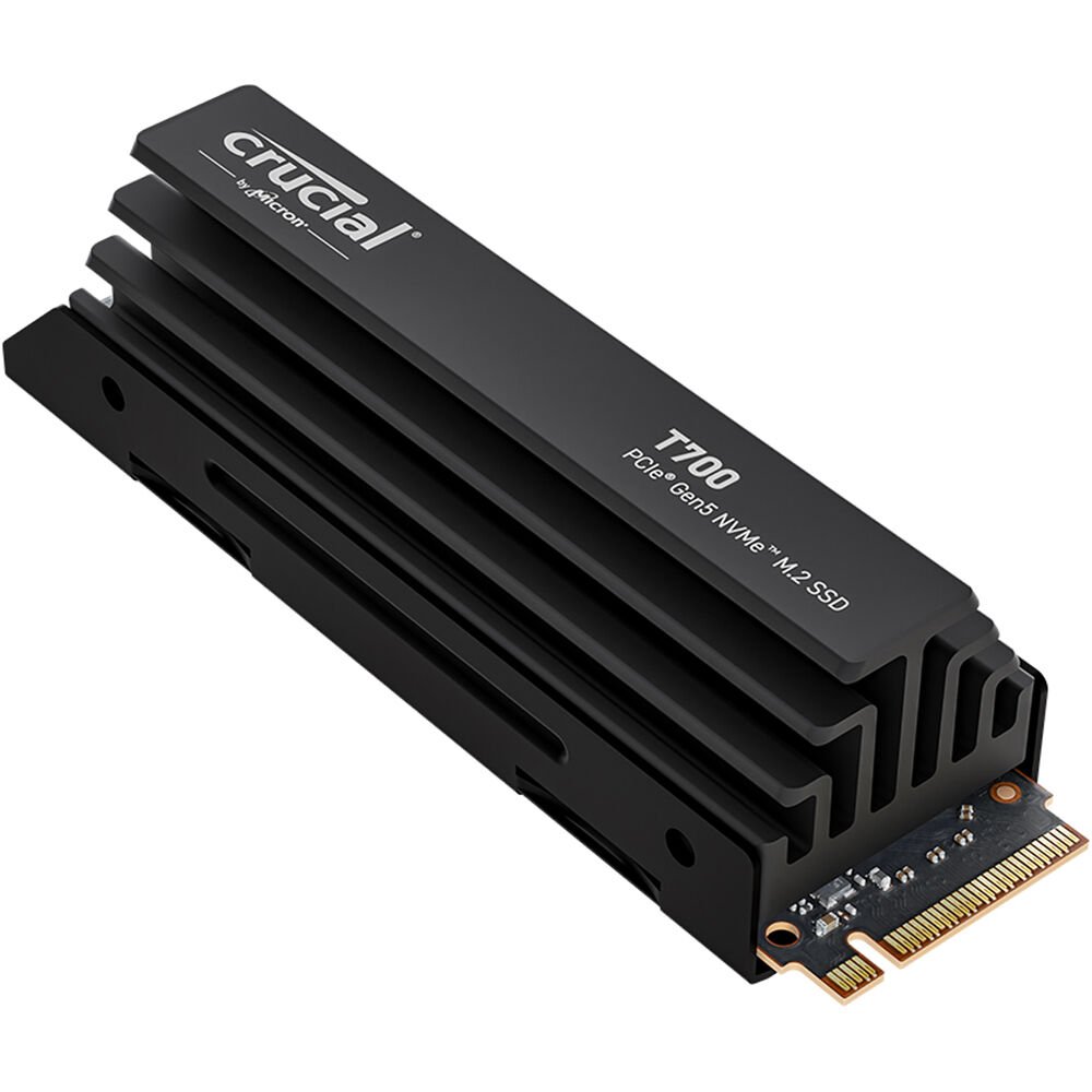 Crucial T700 4TB PCIe Gen5 NVMe M.2 Internal Solid State Drive With Heatsink