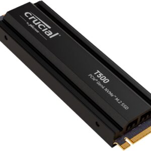 Crucial T500 2TB PCIe Gen4 NVMe M.2 Internal Gaming SSD with Heatsink - Black