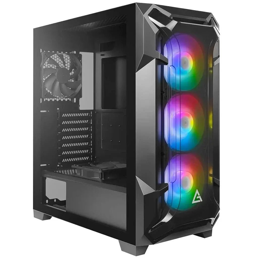 Antec DF600 Flux ARGB Tempered Glass Side Panel ATX Mid Tower Gaming Cabinet - Black