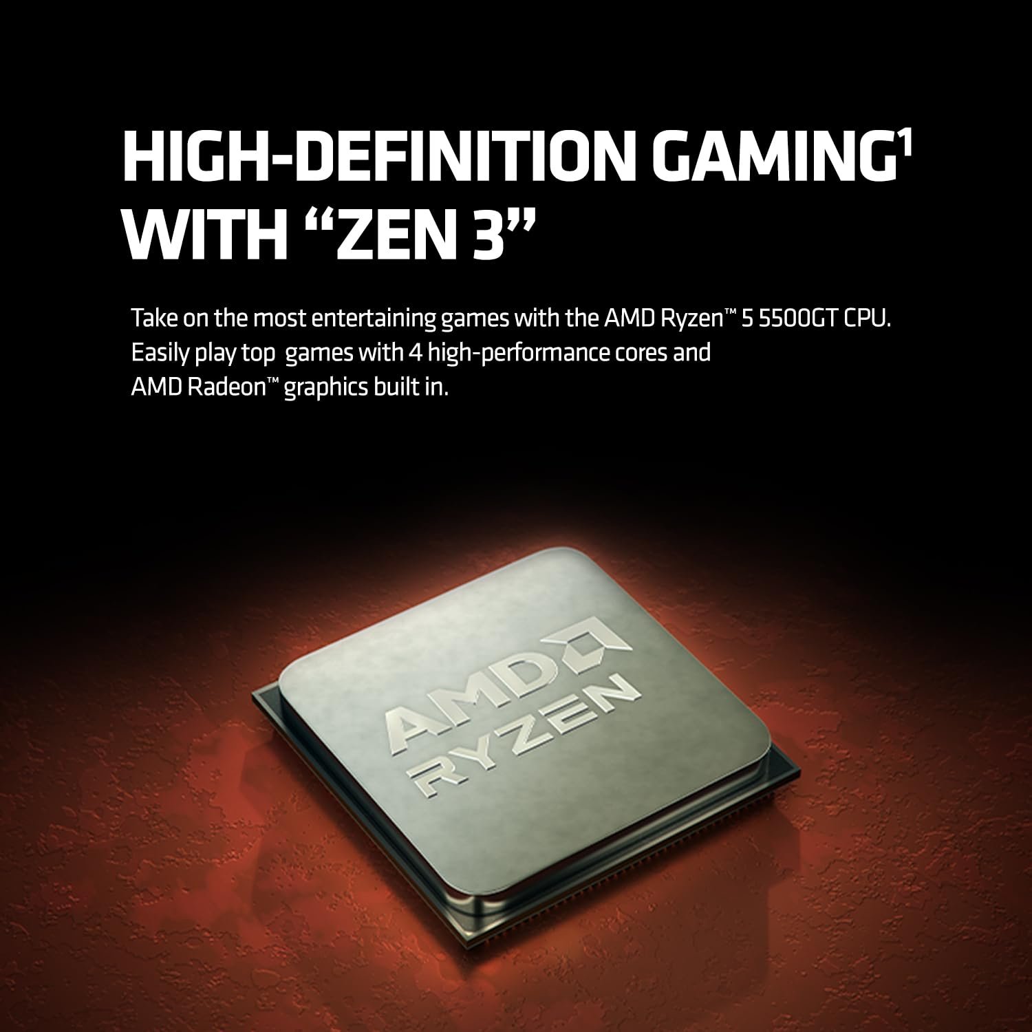 AMD Ryzen 5 5500GT 6 Cores 12 Threads 3.6GHz 16MB Cache AM4 Socket 64-Bit Desktop Processor - Image 3