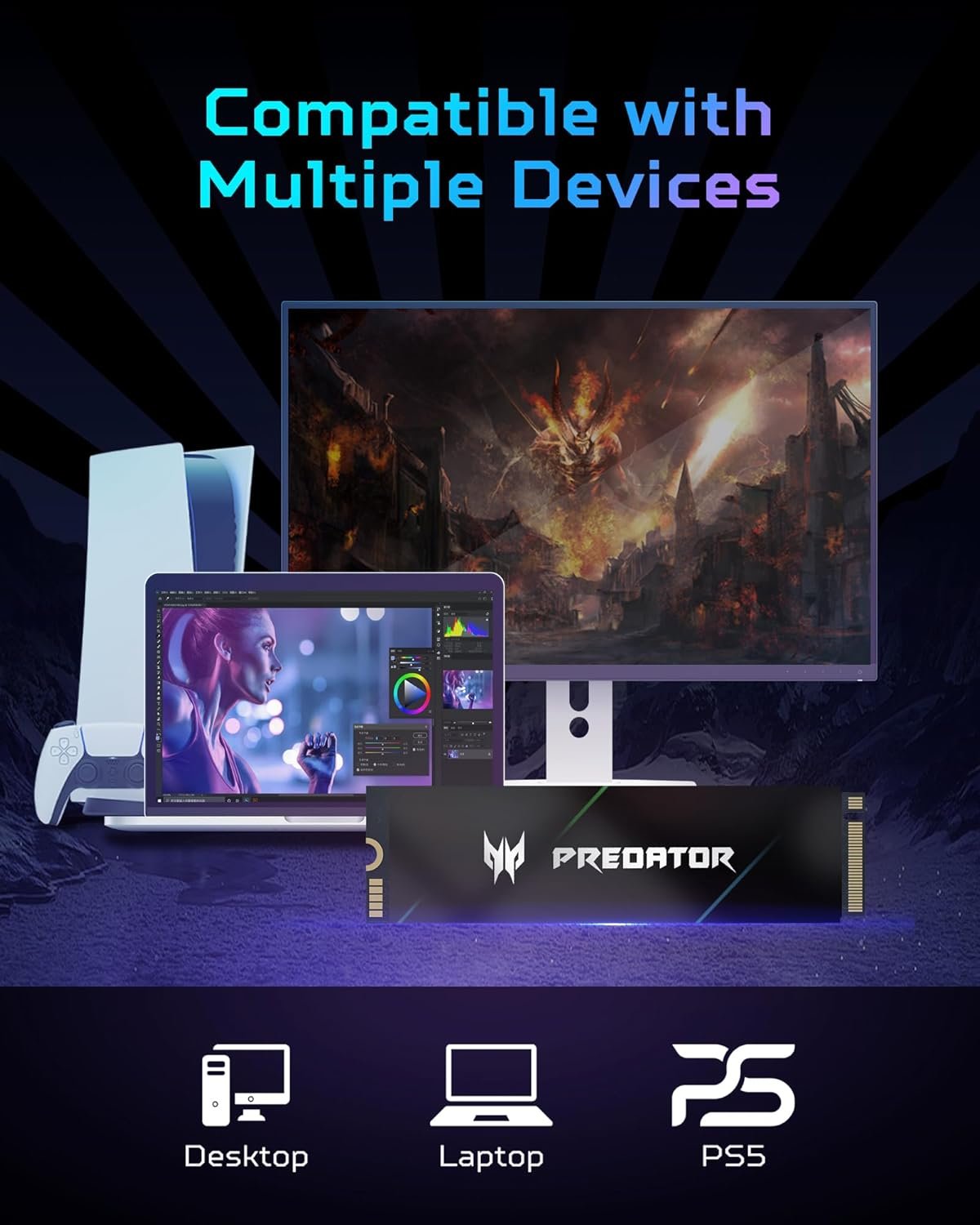 Acer Predator GM7000 512GB M.2 NVMe Gen4 Internal SSD - Image 6