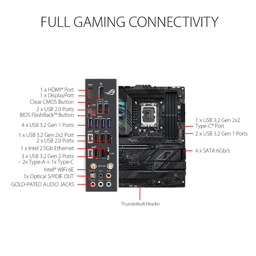 ASUS ROG STRIX Z790-F GAMING WIFI Intel Z790 LGA 1700 ATX Motherboard - Image 6