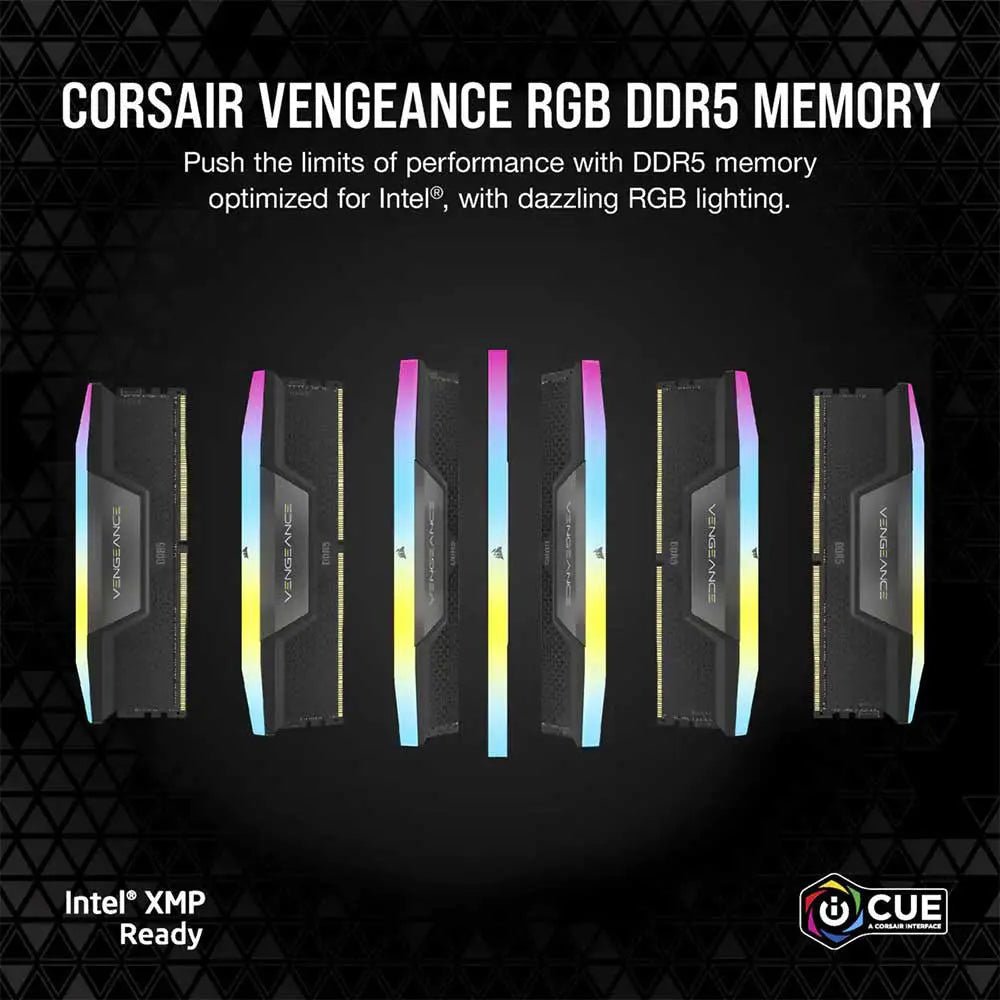 Corsair Vengeance 32GB (2x16GB) DDR5 RAM 7200MHz CL34 RGB Desktop Memory - Image 2