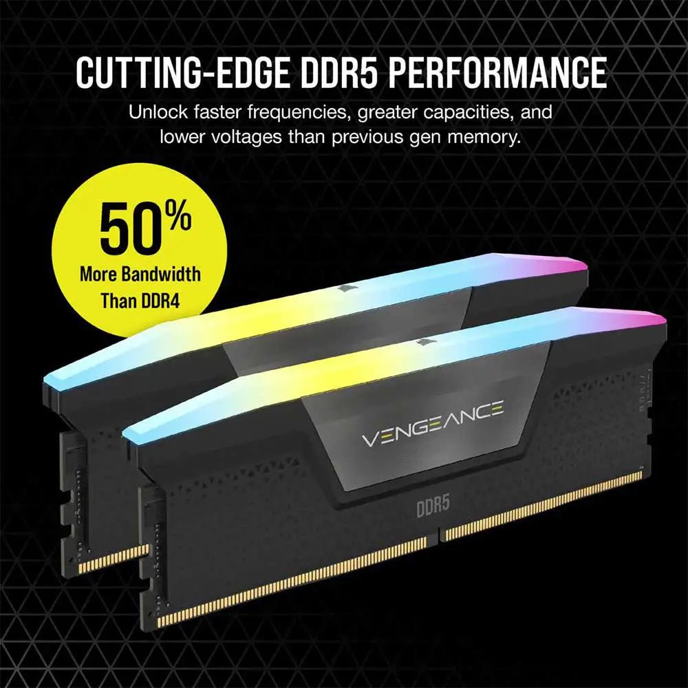 Corsair Vengeance 32GB (2x16GB) DDR5 RAM 7200MHz CL34 RGB Desktop Memory - Image 5