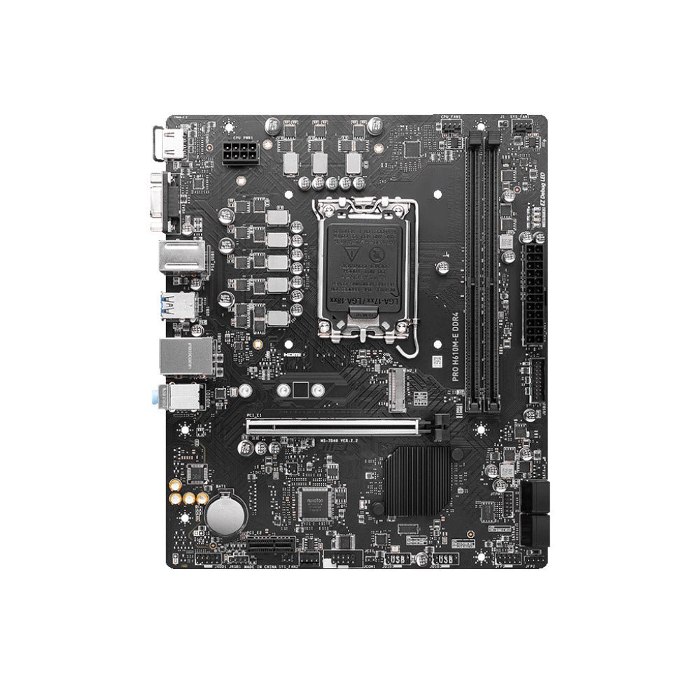 MSI PRO H610M-E DDR4 Intel H610 LGA 1700 Micro-ATX Motherboard with PCIe 4.0 and M.2 Slot - Image 3