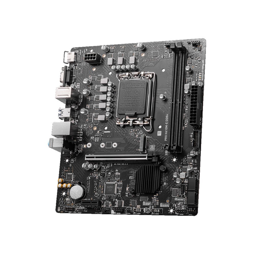MSI PRO H610M-E DDR4 Intel H610 LGA 1700 Micro-ATX Motherboard with PCIe 4.0 and M.2 Slot - Image 2