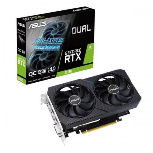 Asus Dual GeForce RTX 3050 V2 OC Edition 8GB GDDR6 128-bit Gaming Graphics Card