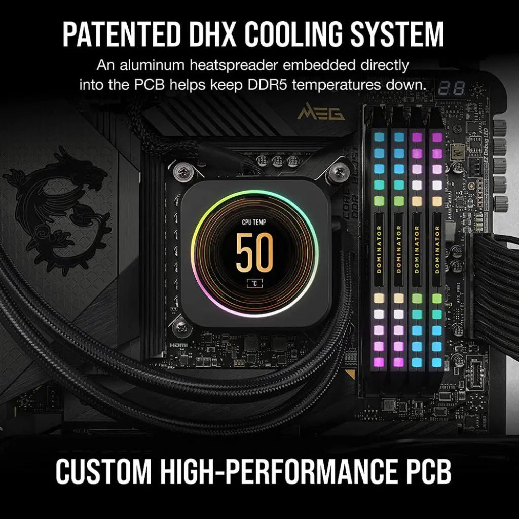 Corsair Dominator Platinum 32GB (2x16GB) DDR5 RAM 7200MHz CL34 RGB Gaming Desktop Memory - Image 4