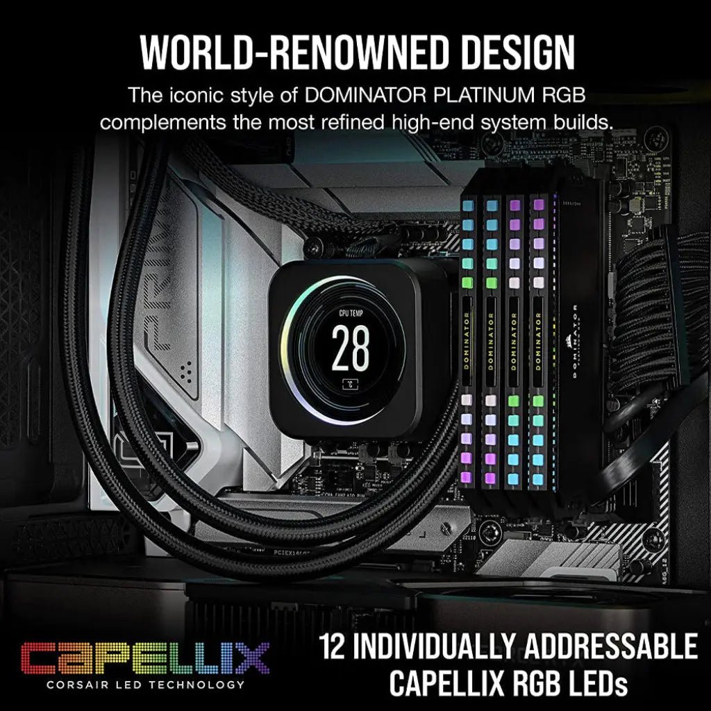 Corsair Dominator Platinum 32GB (2x16GB) DDR5 RAM 6000MHz CL36 RGB Gaming Desktop Memory - Image 3