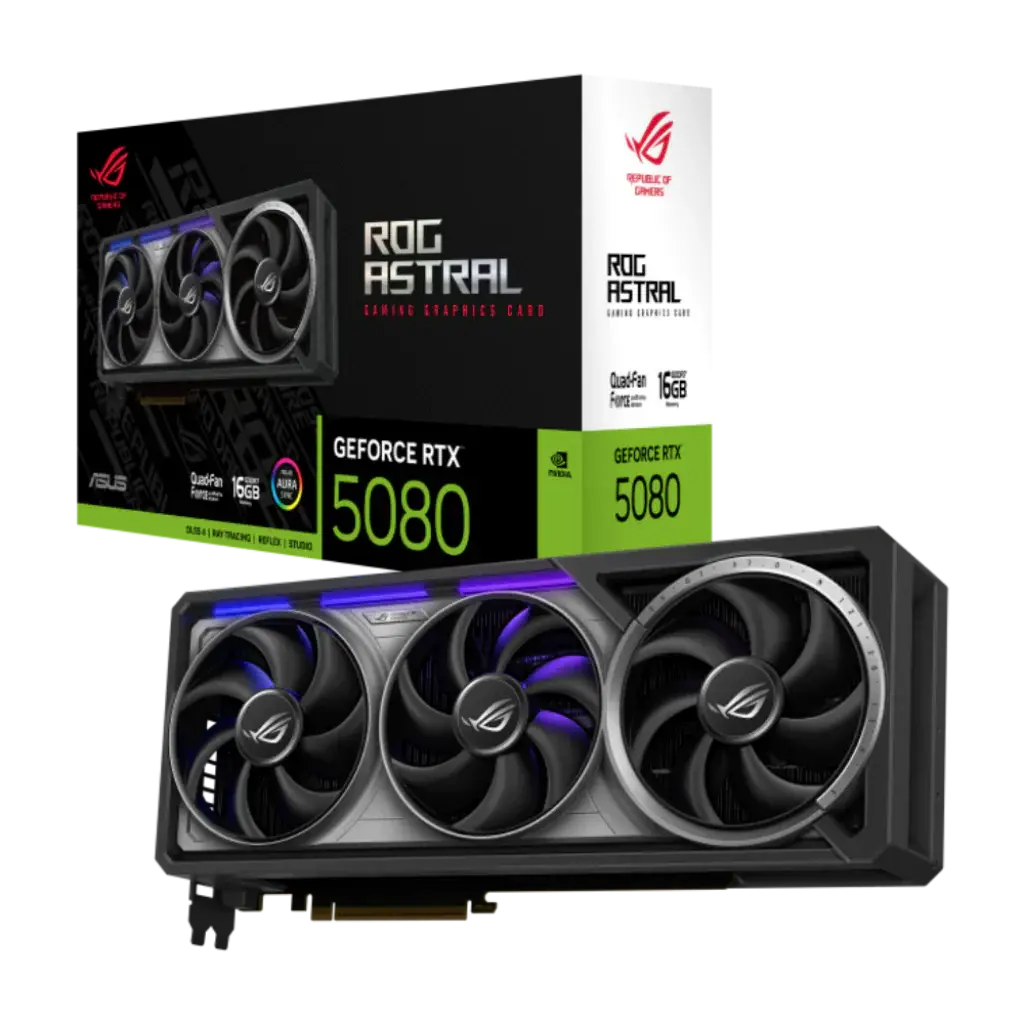 ASUS ROG Astral GeForce RTX 5080 16GB GDDR7 OC Edition Triple Fan Graphics Card
