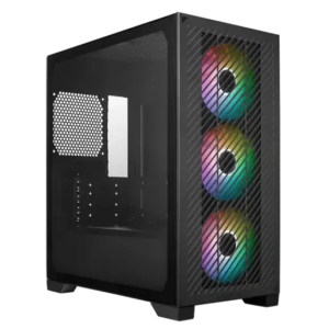 Cooler Master Elite 301 ARGB M-ATX Mini Tower Gaming Cabinet with Pre-Installed ARGB Fans - Black