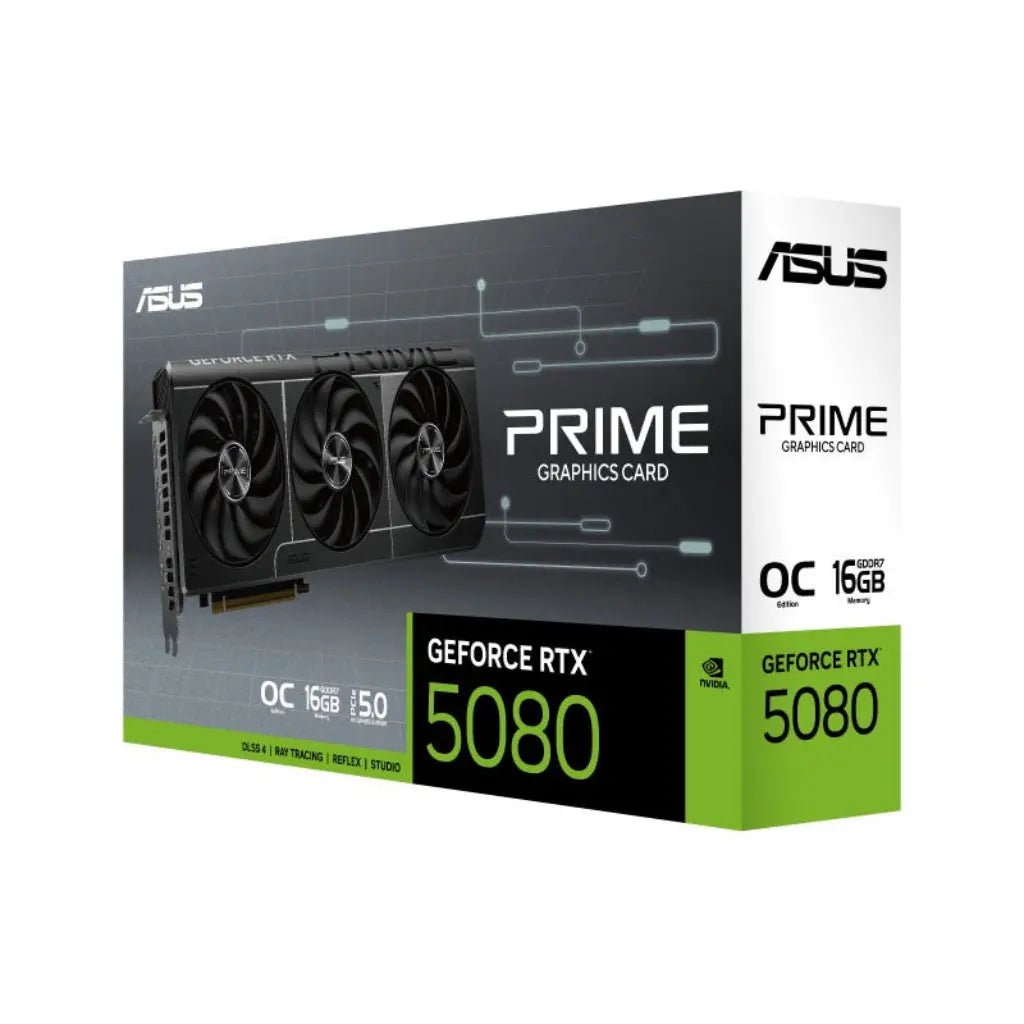 ASUS PRIME GeForce RTX 5080 16GB GDDR7 OC Edition Triple Fan Graphics Card