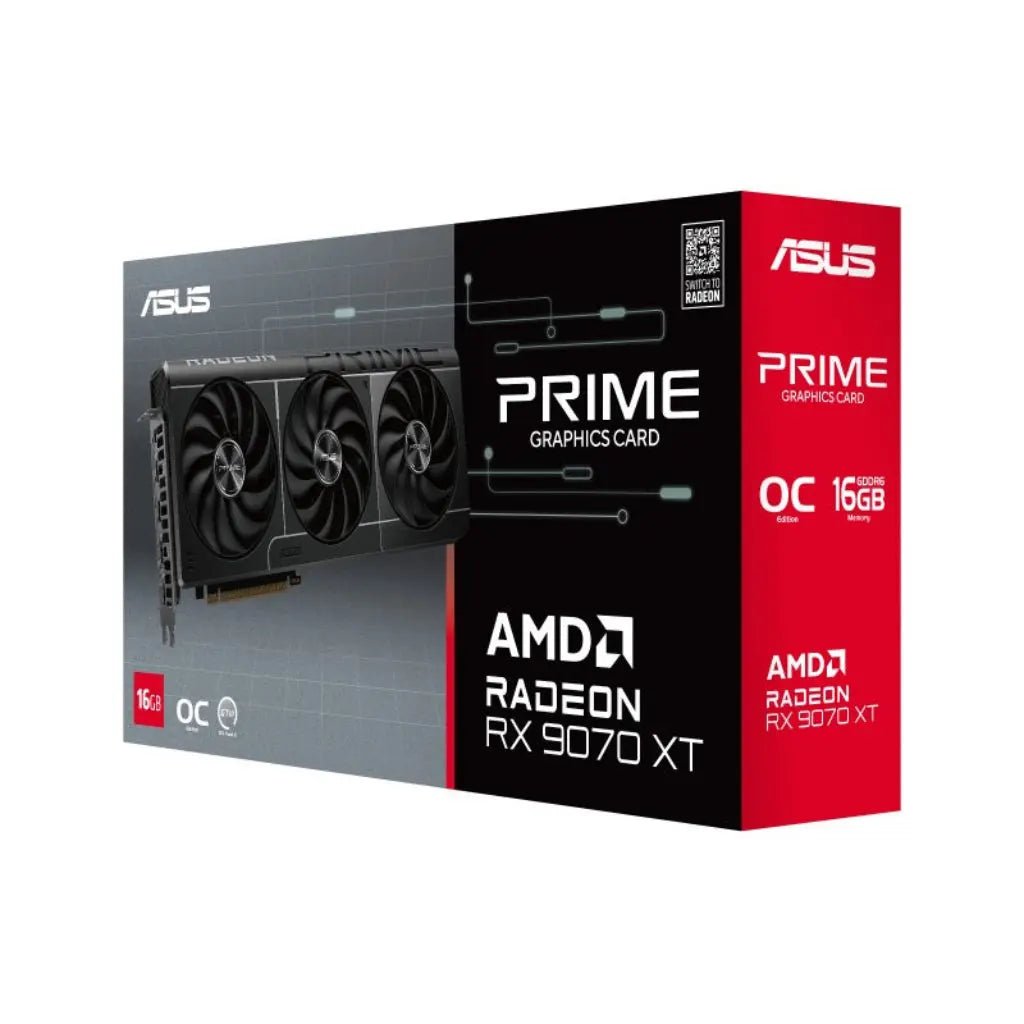 Asus Prime AMD Radeon RX 9070 XT OC Edition 16GB GDDR6 256-Bit Graphics Card