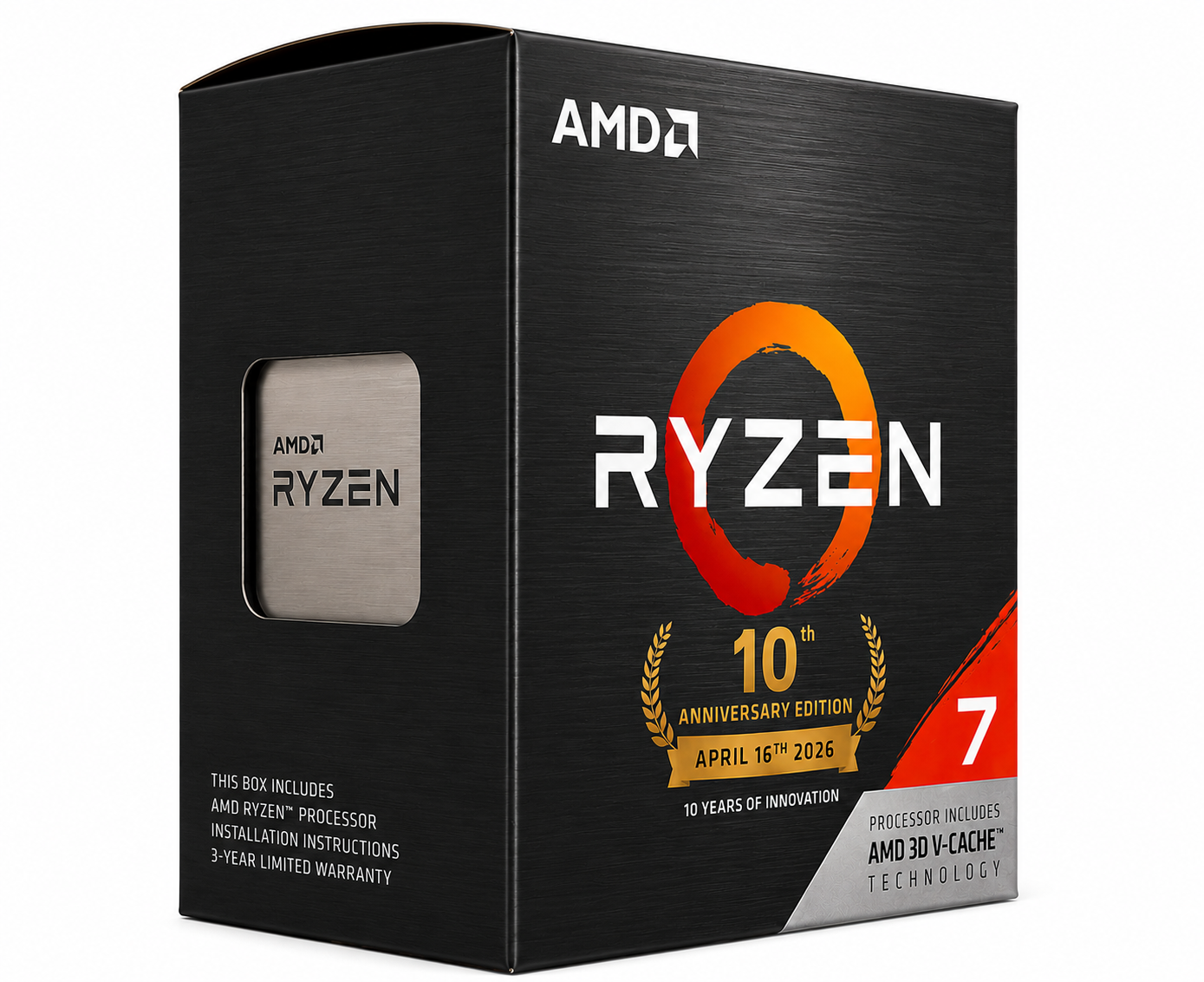 Ryzen 7 5800X3D AM4 10th Anniversary Edition Processor Brand New